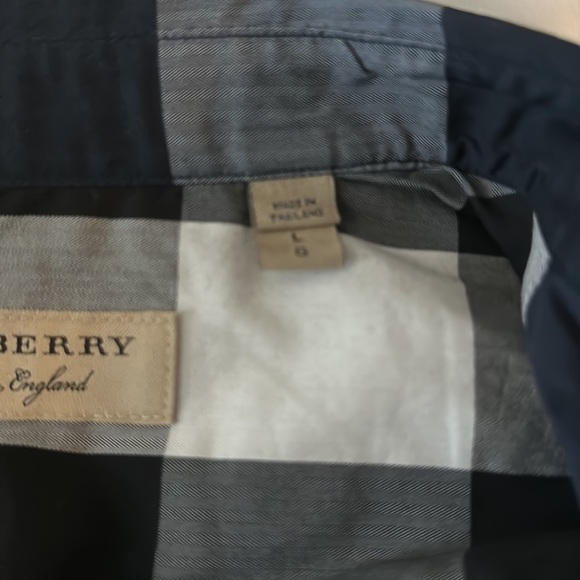 Short-sleeve Check Stretch Cotton Poplin Shirt - Picture 4 of 5